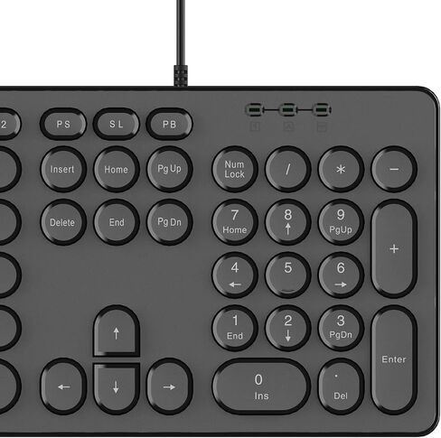 cimetech 2.4GHz Wireless Keyboard with Number Pad Full Size Design for Laptop Desktop PC Tablet, Windows iOS Android - Grey in Saudi Arabia