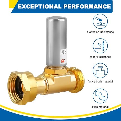 Water Hammer Arrestor for Washing Machine, 3/4 Inch Swivel FHT x 3/4 Inch MHT, Stainless Steel Angle Hammer Arrestor, Applicable for Garden Hose, Faucet, Sprinkler, Plumbing and Toilet (Pack of 2) in Saudi Arabia