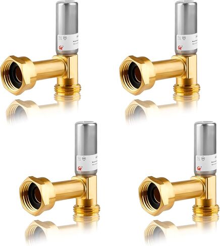 Water Hammer Arrestor for Washing Machine, 3/4 Inch Swivel FHT x 3/4 Inch MHT, Stainless Steel Angle Hammer Arrestor, Applicable for Garden Hose, Faucet, Sprinkler, Plumbing and Toilet (Pack of 2) in Saudi Arabia
