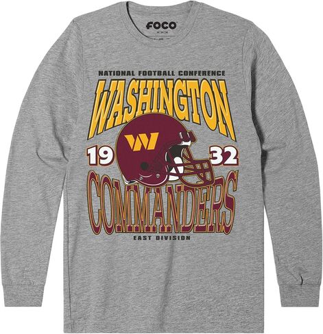FOCO Men's NFL Team Logo Classic Helmet Long Sleeve T-Shirt in Saudi Arabia