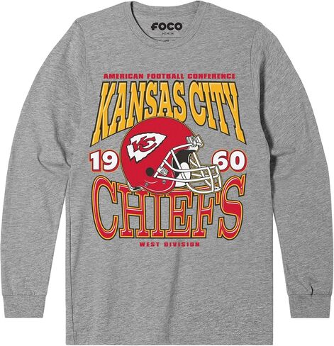 FOCO Men's NFL Team Logo Classic Helmet Long Sleeve T-Shirt in Saudi Arabia