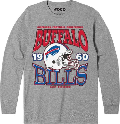 FOCO Men's NFL Team Logo Classic Helmet Long Sleeve T-Shirt in Saudi Arabia