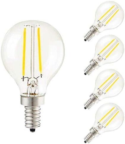 CTKcom 2W G45/G14 Candelabra LED Bulbs Dimmable(4 Pack)- E14 Base Vintage Edison LED Bulb 20W Equivalent 2700K Warm White Lamp for Home,Pendant Lights,Sconces,Antique Light Fixtures 110V~130V AC in Saudi Arabia
