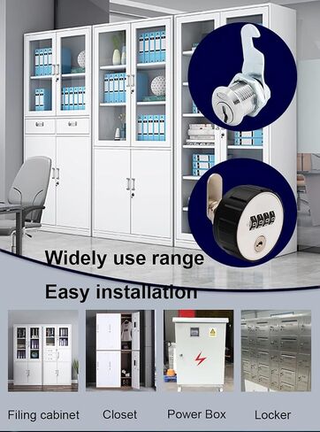 Maizoon Combint Cabinet Cam Lock 4 قفل مستدير رقمي قابل لإعادة التوطين مع مفاتيح كلمة مرور استرجاع الأجهزة المقاومة للتجول في باب الدرج المضاد للسرقة لأثاث صندوق الرصيد 20 مم in Saudi Arabia