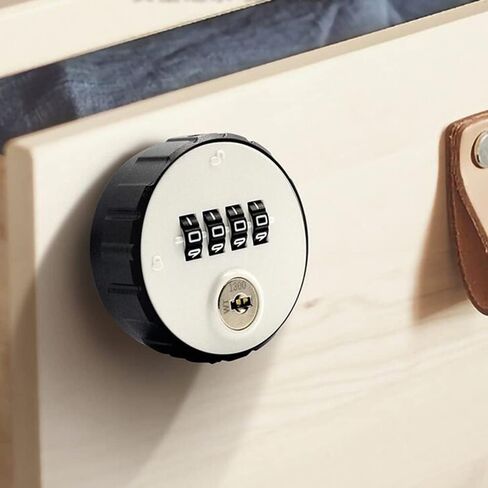 Maizoon Combint Cabinet Cam Lock 4 قفل مستدير رقمي قابل لإعادة التوطين مع مفاتيح كلمة مرور استرجاع الأجهزة المقاومة للتجول في باب الدرج المضاد للسرقة لأثاث صندوق الرصيد 20 مم in Saudi Arabia