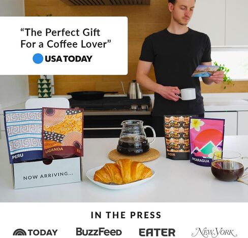 مجموعة Atlas Coffee Club World of Coffee Discovery - Sampler Gourmet Coffee Gift - صندوق تنوع 8 عبوات من أفضل القهوة في العالم - الفول الكامل in Saudi Arabia