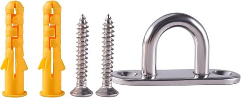 Pad Eye Plate U Hooks 4 Pcs 3.15 inch/M8 Stainless Steel Ceiling Hook Ring Hooks Heavy Duty Wall Mount Hanging Hardware Fitting with Screws for Yoga Hammock Swing Boat in Saudi Arabia