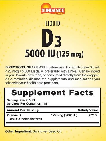 Sundance Vitamin D3 1000 IU | 300 Softgels | High Potency | Essential Vitamin Formula | Non-GMO and Gluten Free Supplement in Saudi Arabia