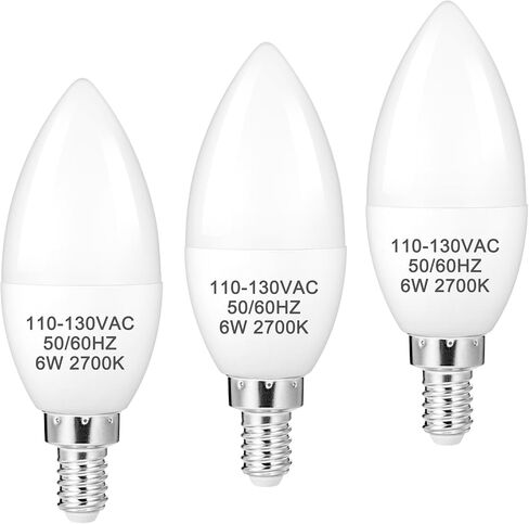DIAMIAQ B11 LED Light Bulb E12 Candelabra Light Bulbs 5000K Daylight White Ceiling Fan Bulb Chandelier Bulbs Candle Bulbs for Ceiling Fan (6 Pack, Daylight White) in Kuwait