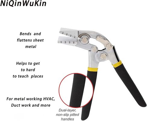 6 Inch Hand Seamer Straight Jaw Sheet Metal Bender Tools, Sheet Metal Hand Seamer for Bending and Flattening Metal, Sheet Metal Bending Tool with Ergonomic Handle in Saudi Arabia
