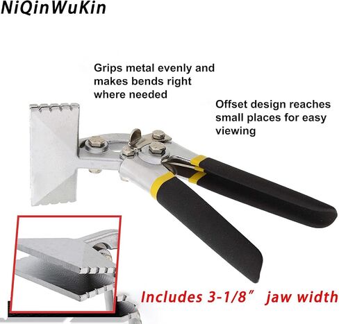 6 Inch Hand Seamer Straight Jaw Sheet Metal Bender Tools, Sheet Metal Hand Seamer for Bending and Flattening Metal, Sheet Metal Bending Tool with Ergonomic Handle in Saudi Arabia