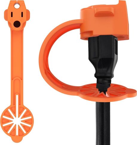 Prong Protector Outdoor Cover for 120-Volt Plugs-حماة المكونات الخارجية لنهاية غطاء سلك التمديد ، أغطية نهاية كتلة السخان ذات 3 شرق (2 ، أسود) in Saudi Arabia