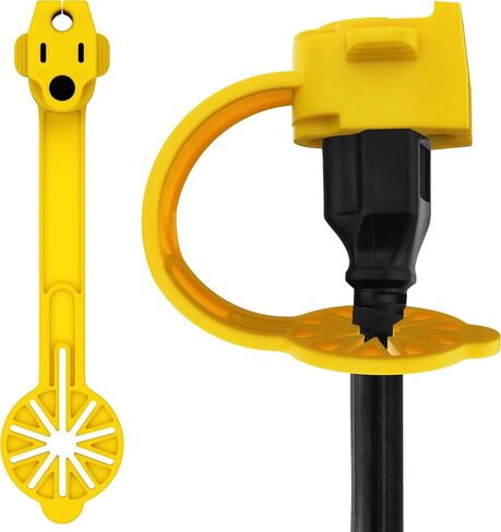 Prong Protector Outdoor Plug Cover for 120-Volt Plugs - Outside Plug Protectors for Extension Cord Cap End, 3-Prong Heater Block End Covers (20, Orange) in Saudi Arabia