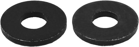 uxcell M5 x 10mm x 1mm Black Zinc Plated Flat Washers Spacers Fastener 200PCS in Saudi Arabia