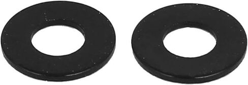 uxcell M5 x 10mm x 1mm Black Zinc Plated Flat Washers Spacers Fastener 200PCS in Saudi Arabia