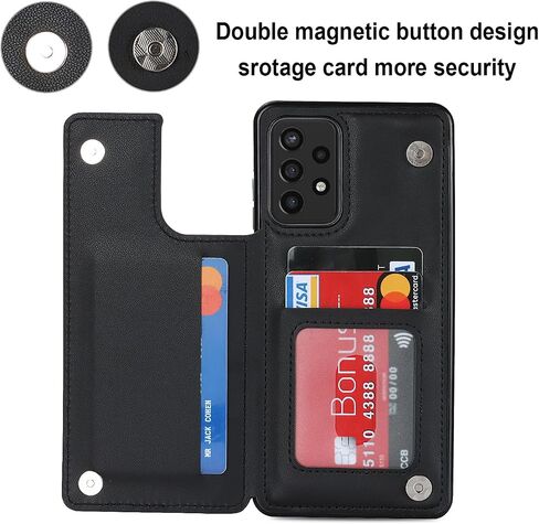 علبة الهاتف ASUWISH لـ Samsung Galaxy A52/A52S 5G محفظة مع واقي شاشة زجاجي مقسى وحامل بطاقة ائتمان RFID RFID Assore As 52 S 4G G5 52A S52 52S WAND MEN in Saudi Arabia