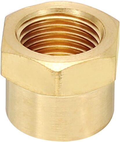 PATIKIL 3/4" NPT Female Brass Pipe Fitting Cap, Hex Head Brass Tubing Cap Thread Ends Cap Sealing Fittings for Refrigeration, Gas, Air, Water, Oil Line, Brass Tone in Saudi Arabia