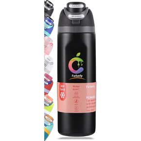 24oz Vacuum Water Bottle With Straw Insulated Stainless Steel Travel Mug Insulated Water Bottle Thermos Bottle Coffee Bottle