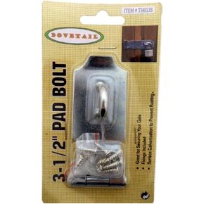 6" (15.24 cm) Galvanized Pad Bolt Hasp | Easy Installation with Included Screws | Suitable for Gates & Cabinets | Rust-Resistant | Versatile Security Solution