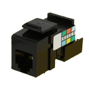 Leviton 41106-RB6 Voice Grade QuickPort Connector, Brown