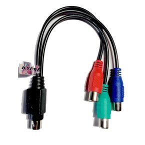 Kyper USKyper-1112 2 Pack 7-Pin S-Video to HDTV / 3 RCA RGB (Red, Blue, & Green) Component HDTV Video Cable (2, 8 inches)