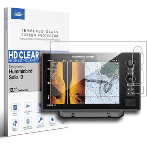 واقي شاشة زجاجي مقطوع مميز مصمم لـ Humminbird Solix 12 Finshfinder G1/G2/G3/G4 12.1 بوصة ملحقات الشاشة التي تعمل باللمس 12 "9H مضادة للخدش (HD Clear)