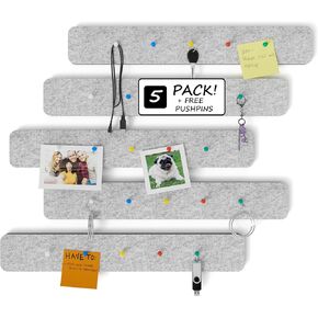 شرائط لوحة الفلين للجدران، لوحة فلين لاصقة قوية للمكتب، 5 شرائط فلين شريط نشرة مع دبابيس دفع للوحة الفلين الصغيرة لجدار المكتب (وردي) in Kuwait