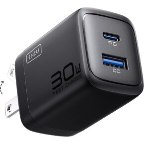 INIU USB C Charger, 2-Pack 30W PD QC 3.0 Dual Port Fast Charging Type C Charger Block with 5ft USB-C Cable, Compact USB C Wall Charger with Foldable Plug for iPhone 16 15 14 Pro Max Samsung S23 S22