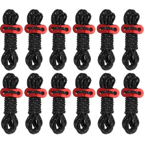 PATIKIL 4mm Tent Rope, 12 Pack 13ft Reflective Guyline Cord Tied Downs Rope Paracord Cord Camping Ropes with Red Aluminum Cord Adjusters for Camping Hiking Tent, Orange