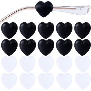 11 Pairs Heart Eyeglasses Ear Grips Soft Silicone Retainers Behind The Ear Hooks Anti-Slip Holder Eyeglasses Stopper for Sunglasses, Reading Glasses Teen Girls Boys Women Men(Random Colors) in Kuwait