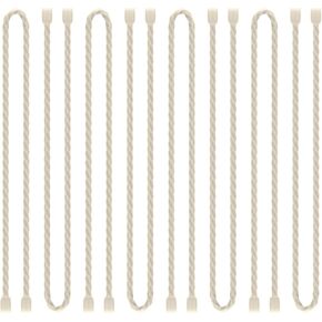 8PCS Silicone Cable Ties 6 Inch Reusable Twist Ties Steel-Core Cable Tie Straps Organizer All Purpose Bendable Cord Tie for Indoor Outdoor Bundling Holding Securing and Wrapping Cables (White)