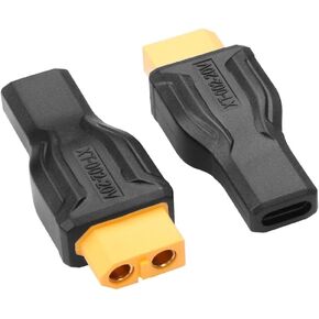2Pcs XT60 Female to Type C Female Adapter USB C to XT60 Connector Connection USB C Cable USB C Charger for Laptop, Model, Energy Storage, Outdoor Power Supply, Monitor Power Supply