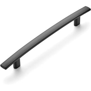 Ravinte 10 Pack | 7-1/4'' Curved Cabinet Pulls Matte Black Kitchen Drawer Pulls Arch Cabinet Handles 7.25"Length, 5" Hole Center
