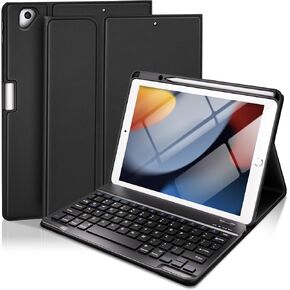 Baisla for iPad 9th Generation Case with Keyboard 10.2"- Stain-Resistant, Magnetic Detachable Slim Folio Keyboard Case with Pencil Holder for iPad 8th/7th Gen, iPad Pro 10.5, iPad Air 3rd Gen (Black)