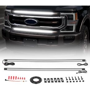 Nirider LED Grille Lights for Ford, 2 PCS 37 Inch LED Grille Light Bar Kit LED DRL Grille Accent Lights Driving Lights Off Road Lights LED Front Grille Lights for 2017-2022 Ford Super Duty F-250 Truck