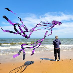 Kite Kite Octopus Kite للأخطبوط والبالغين من Mint ، الطائرات الورقية الكبيرة ثلاثية الأبعاد مع ذيول طويلة ، طائرات طائرة طائرة طيبة سهلة للألعاب وأنشطة الرحلة الشاطئية in Kuwait