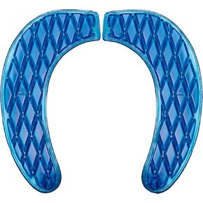 Morvat Gel Toilet Seat Cushion, Washable Padded Riser Cushion for Toilets & Commode Chair, Maximum Pain Relief Comfort & Support, Adhesive Raised Donut Pad for Elderly & Handicapped, Blue, Round