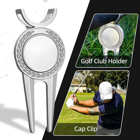 Mile High Life Golf Divot Repair Tool with Magnetic Golf Ball Marker, Golf Club Holder, Golf Gift for Golfer in Saudi Arabia