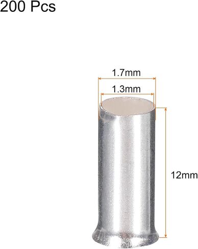 MECCANIXITY 100 Pcs Non Insulated Butt Connectors 8AWG Wire Connector for Electrical Wire Crimp Ferrule Terminals in Saudi Arabia