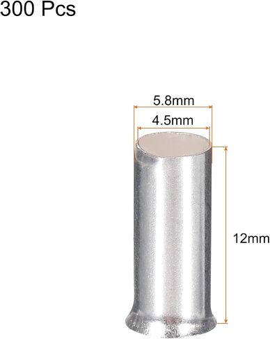 MECCANIXITY 100 Pcs Non Insulated Butt Connectors 8AWG Wire Connector for Electrical Wire Crimp Ferrule Terminals in Saudi Arabia