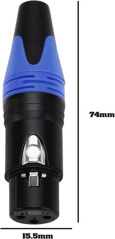 The Lord of the Tools 2Pcs Female 3-Pin XLR Connector Plug 3-Pin in Line XLR Connectors for Microphone Mic Cable Plug Connector Audio Speaker Socket Blue in Saudi Arabia