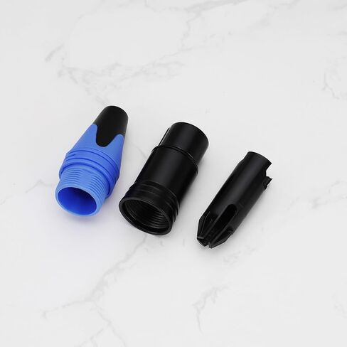 The Lord of the Tools 2Pcs Female 3-Pin XLR Connector Plug 3-Pin in Line XLR Connectors for Microphone Mic Cable Plug Connector Audio Speaker Socket Blue in Saudi Arabia