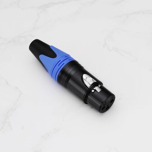The Lord of the Tools 2Pcs Female 3-Pin XLR Connector Plug 3-Pin in Line XLR Connectors for Microphone Mic Cable Plug Connector Audio Speaker Socket Blue in Saudi Arabia