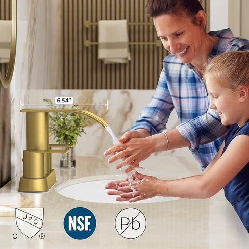 FORIOUS Black Waterfall Bathroom Faucets for Sink 2 Hole or 3 Hole, 4 Inch Centerset Bathroom Sink Faucet with Metal Pop up Drain and cUPC Hose for Basin,Vanity, Rv, Two Handles, 15-Min Install in Saudi Arabia