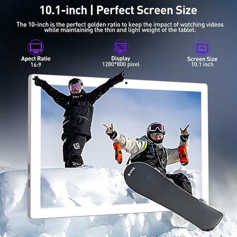 Android 14 Tablet 10.1 inch ، تخزين 128 جيجا بايت ، 8 جيجا بايت (4+4) ذاكرة الوصول العشوائي ، أوكتورا ، و 5 جرام لوحي واي فاي ، بطارية 7000 مللي أمبير في الساعة ، BT 5.0 ، GPS ، كاميرا 13 ميجابكسل+8 ميجابكسل ، GMS معتمدة ، 1 تيرابايت قابلة للتوسيع مع لوحة in Kuwait