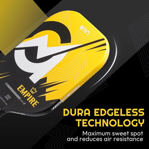 A11N SPORTS Empire Thermoformed Edgeless Pickleball Paddle | Carbon Fiber Face with SuperGrit Texture for Ultimate Spin | Longer Handle for Double-Handed Backhand in Saudi Arabia