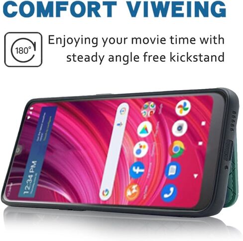 Compatible with Tracfone BLU View 4 Wallet Case with Crossbody Shoulder Strap Stand Credit Card Holder Lanyard Slot Cell Accessories Phone Cover for Blue View4 B135DL Women Blue in Saudi Arabia