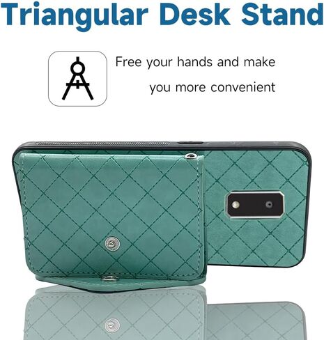 Compatible with Tracfone BLU View 4 Wallet Case with Crossbody Shoulder Strap Stand Credit Card Holder Lanyard Slot Cell Accessories Phone Cover for Blue View4 B135DL Women Blue in Saudi Arabia