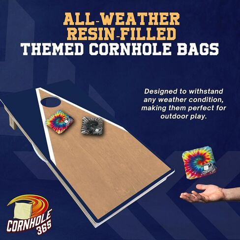 Cornhole365 Baged Cornhole Bag - كل الأحوال الجوية ، نسيج بوليستر شاق ودائم ، ملء الراتنج ، قطعة قماش بطة مزدوجة - أكياس فول كورنول احترافية للاستخدام الداخلي والخارجي - مجموعة من 8 in Saudi Arabia