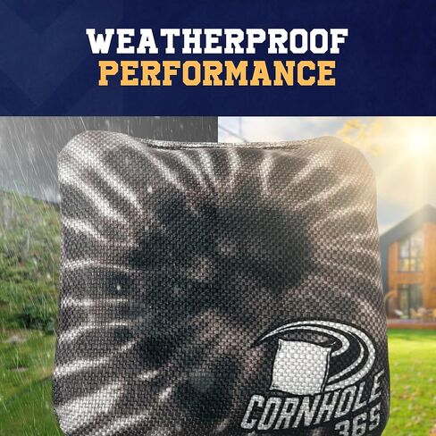 Cornhole365 Baged Cornhole Bag - كل الأحوال الجوية ، نسيج بوليستر شاق ودائم ، ملء الراتنج ، قطعة قماش بطة مزدوجة - أكياس فول كورنول احترافية للاستخدام الداخلي والخارجي - مجموعة من 8 in Saudi Arabia